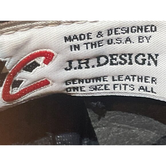 Rusty Wallace 2  Miller Lite Racing Leather Hat Adjustable Mens Cap Black Blue - Picture 6 of 6